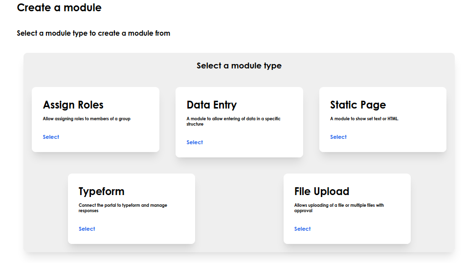 Module Selection