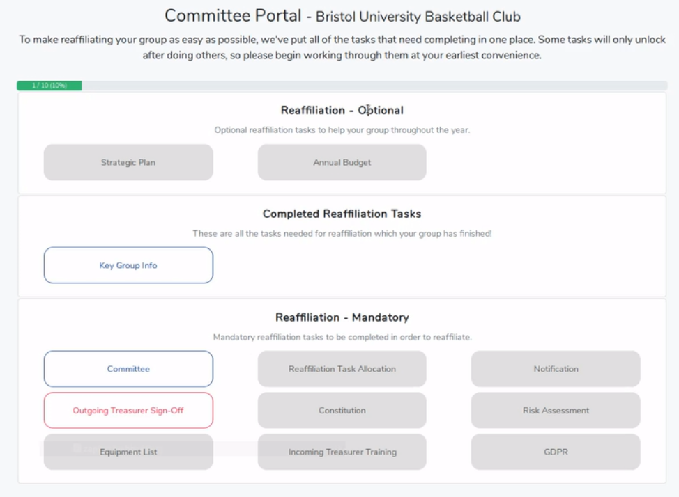 Reaffiliation Process